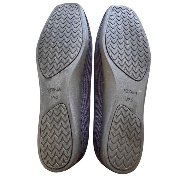 VIVAIA Authentic Square-Toe V-Cut Flats (Margot 2.0) **NEW** Navy EU 39.5 US 8.5 - Picture 8 of 11